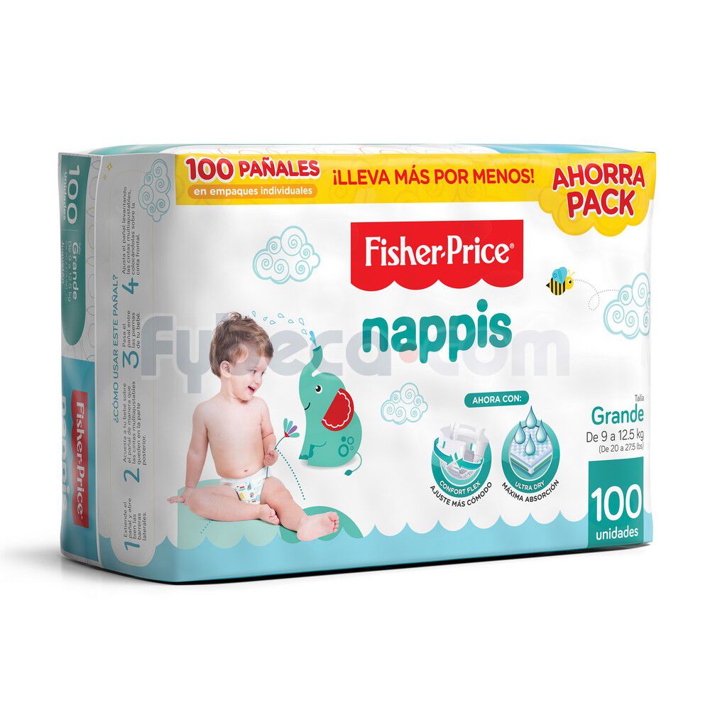 Nappis-Pañales-Grande-Cuadrado-100Und-imagen