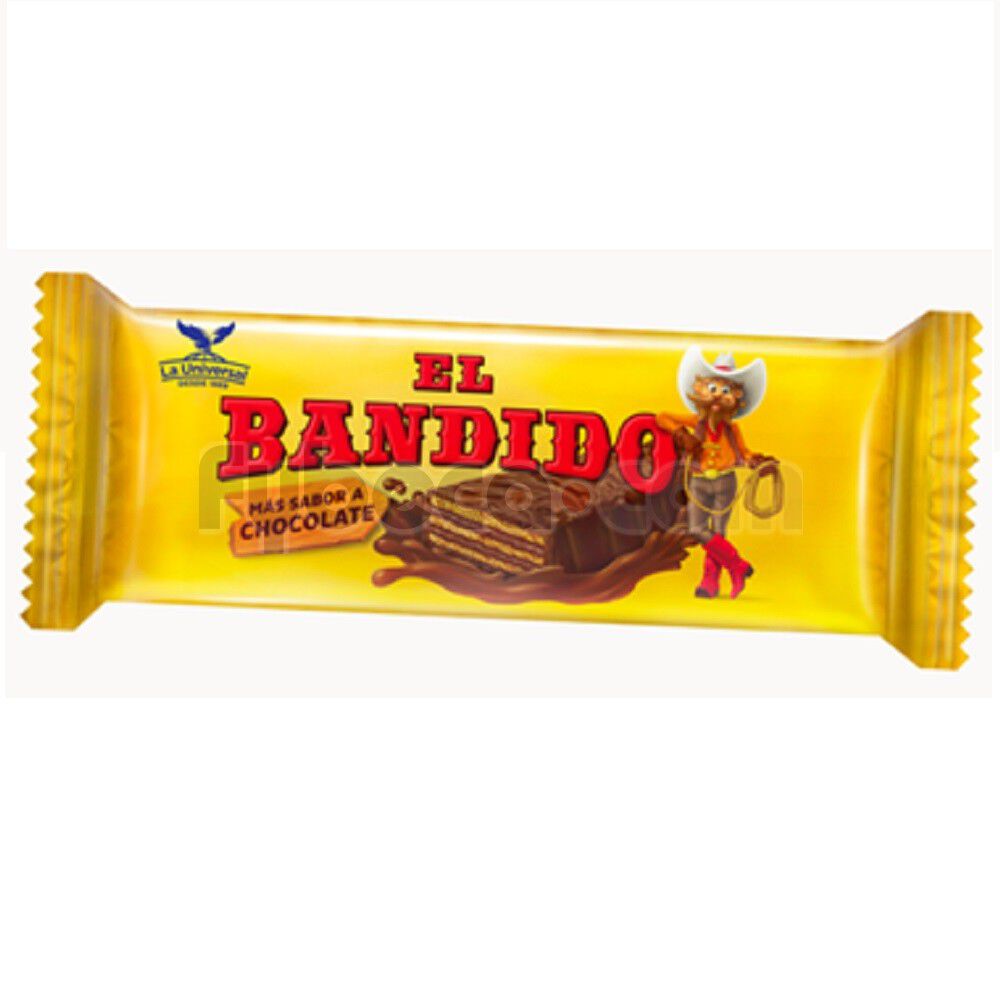 Waffer Cubierto De Chocolate El Bandido 21.6 Gr Fybeca