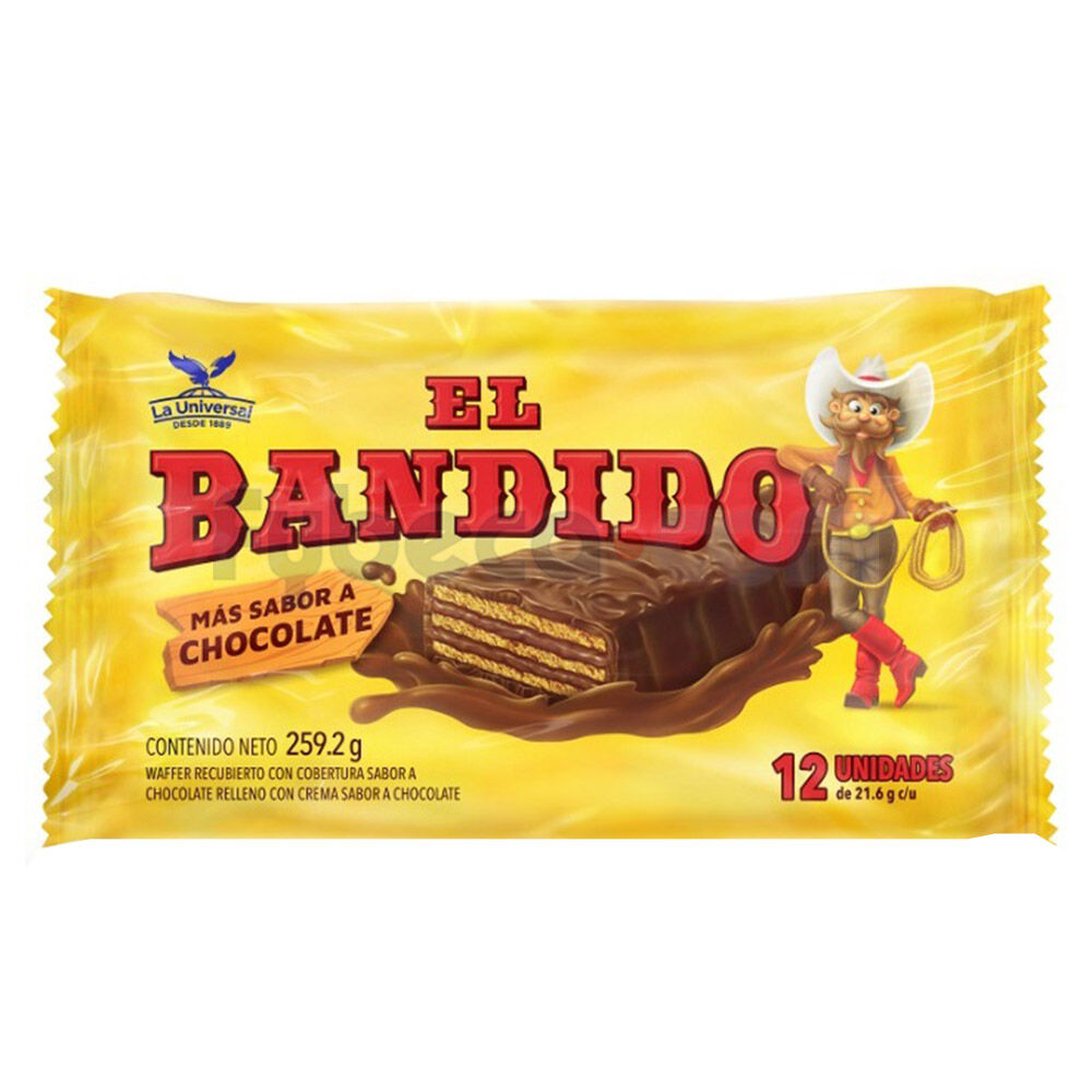 Galleta-Waffer-El-Bandido-Chocolate-259,2-G-Paquete-imagen