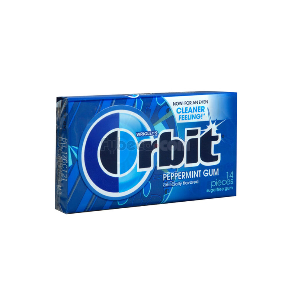 Chicle-Orbit-Menta-Sin-Azúcar-Azul-14-G-Unidad-imagen
