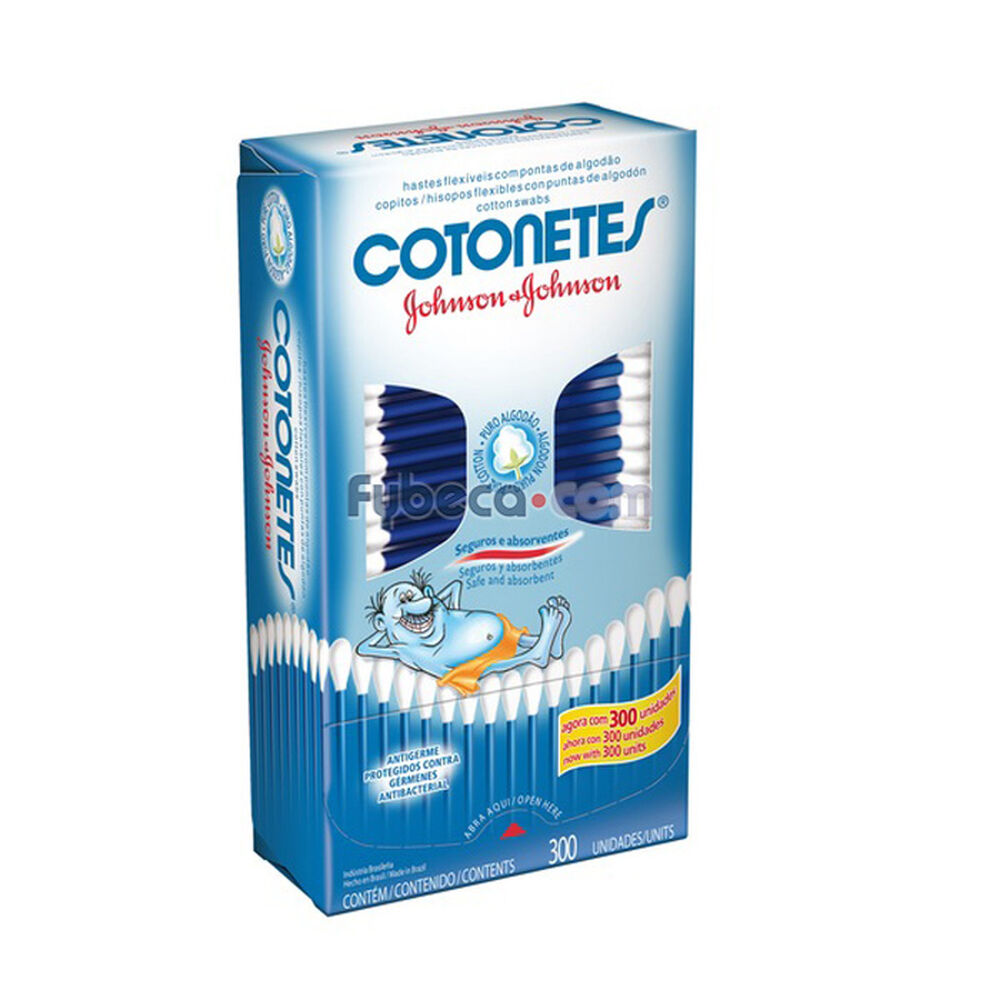 Cotonetes-Flexibles-Con-Punta-De-Algodón-Johnson-&-Johnson-300-Unidades-Paquete-imagen