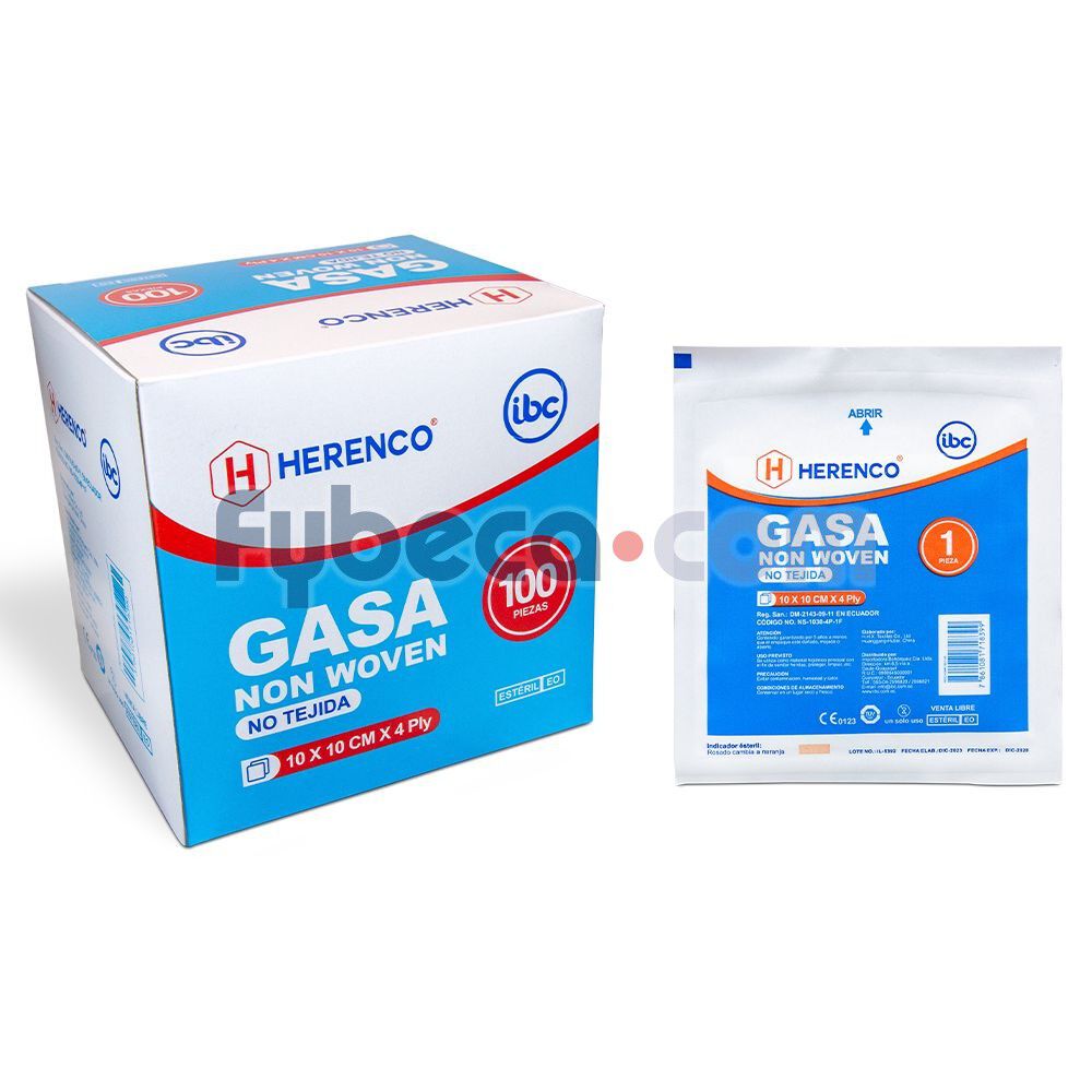 Gasa-Quir&uacute;rgica-10-X-10-Cm-Sin-Hilacha-Paquete-imagen