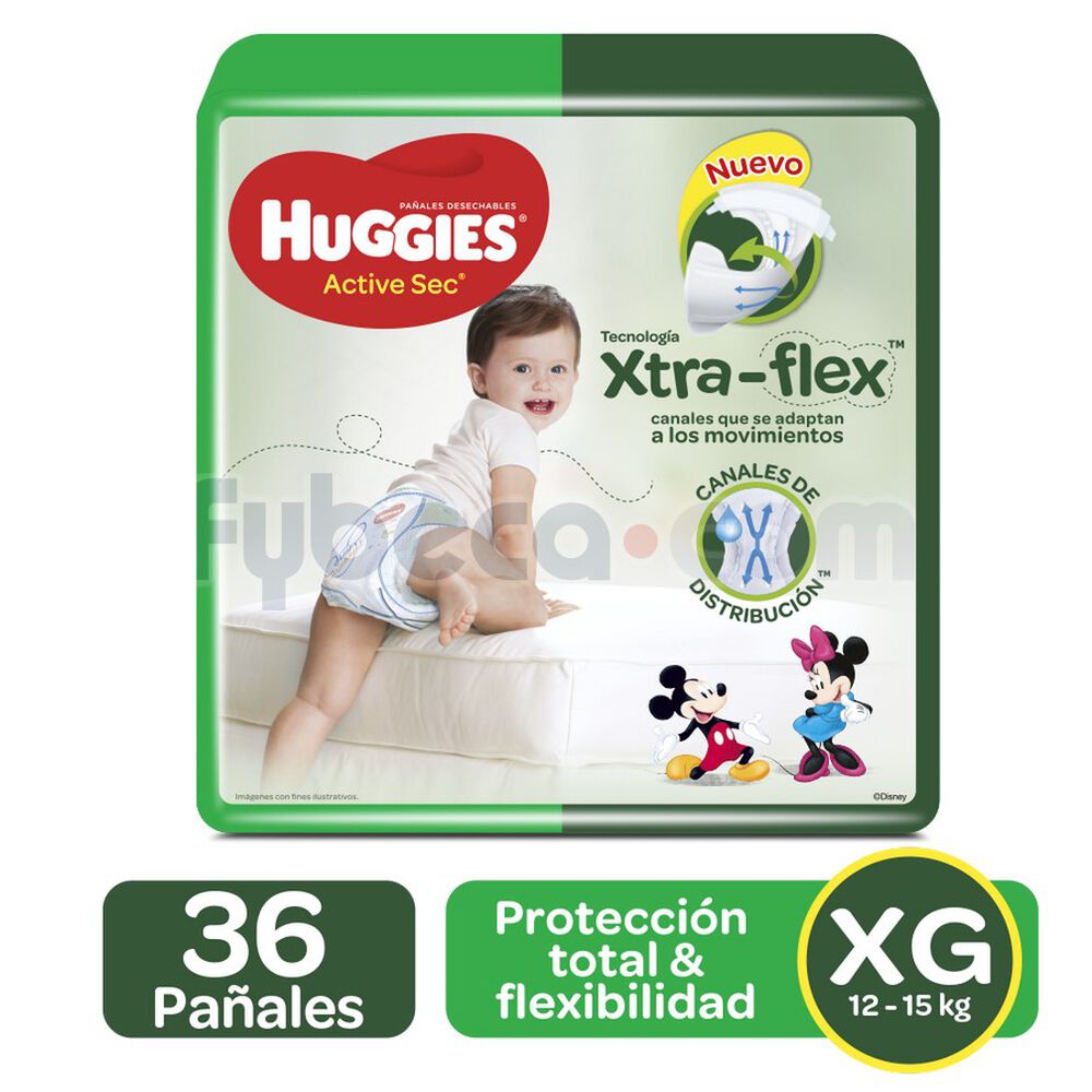 Pañales-Huggies-Active-Sec-Xg-Paquete-imagen