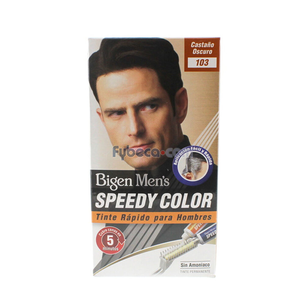 Tinte-Bigen-Men`S-Speedy-Color-Castaño-Oscuro-103-Paquete-imagen