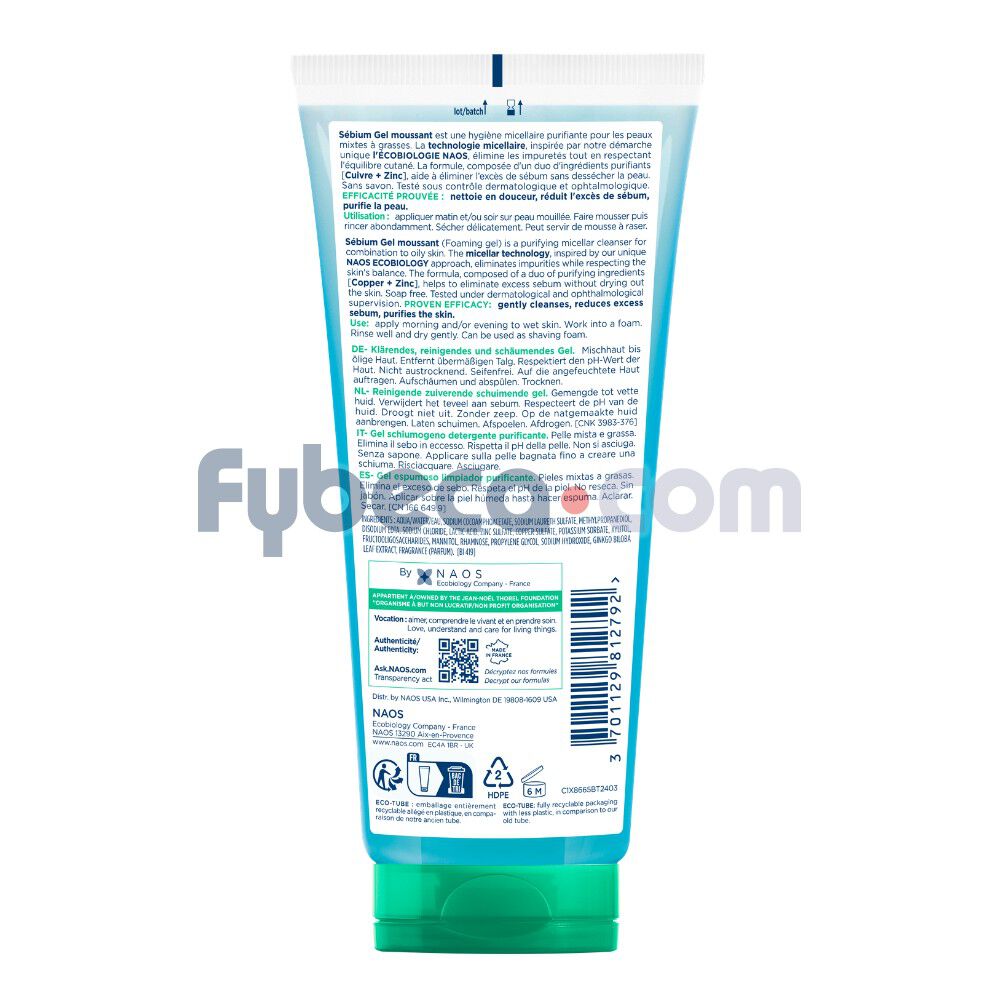 S&eacute;bium-Gel-Moussant-200-ml---Gel-limpiador-piel-mixta-a-grasa-imagen-2
