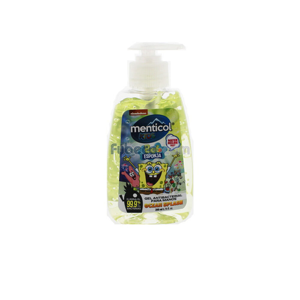 Gel-Antibacterial-Menticol-Kids-Bob-Esponja-200-Ml-Frasco-imagen