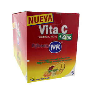 Vita-C-+-Zinc-(Mk)-Mast-T/Frutti-C/12-Sob-500-Mg-Caja--imagen