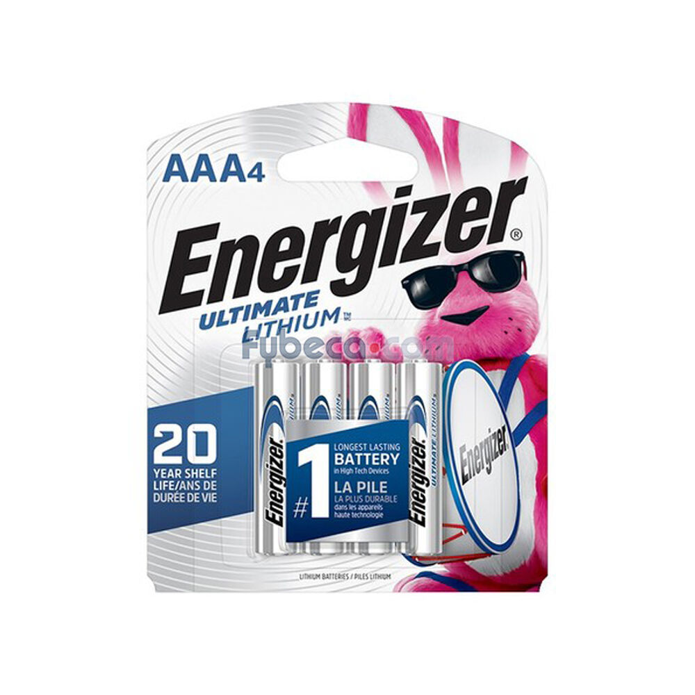 Pilas De Litio Energizer Ultimate Aaa4 Paquete