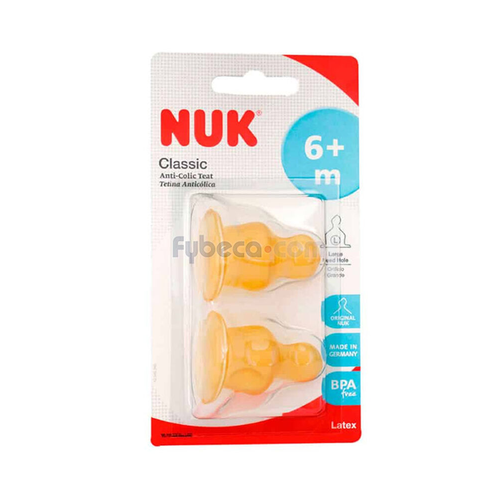 Chupones Nuk Classic Tetina Anticólica Orificio Medio 0 - 6 Meses Paquete