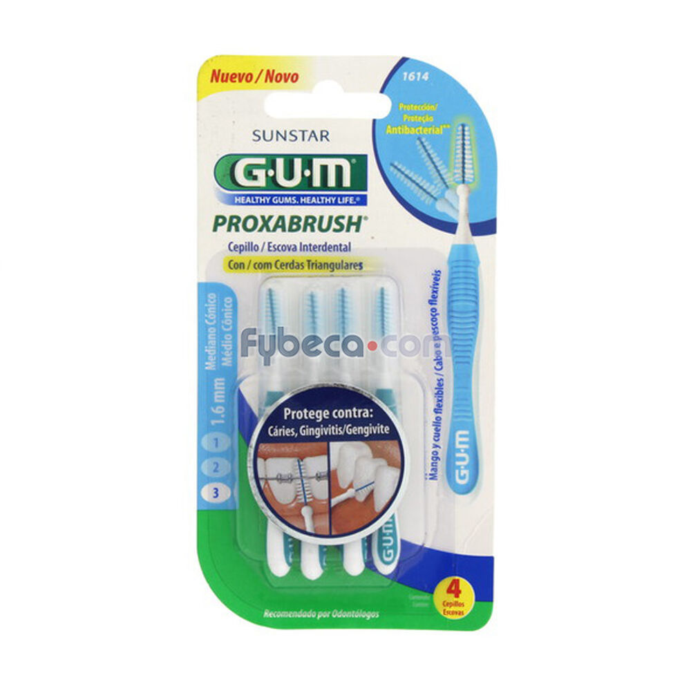 erupción cuota de matrícula unir Cepillo Interdental Gum Proxabrush 1.6 Mm Paquete | Fybeca