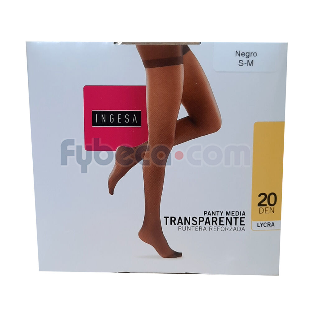 Panty-Media-Transparente-20-Denier-Negro-S-M-Unidad-imagen