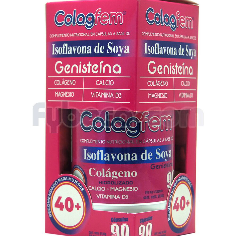 Colagfem-Capsulas-Colageno-Con-Isoflavonas-De-Soya-Genesteina-X-90-Capsulas-imagen