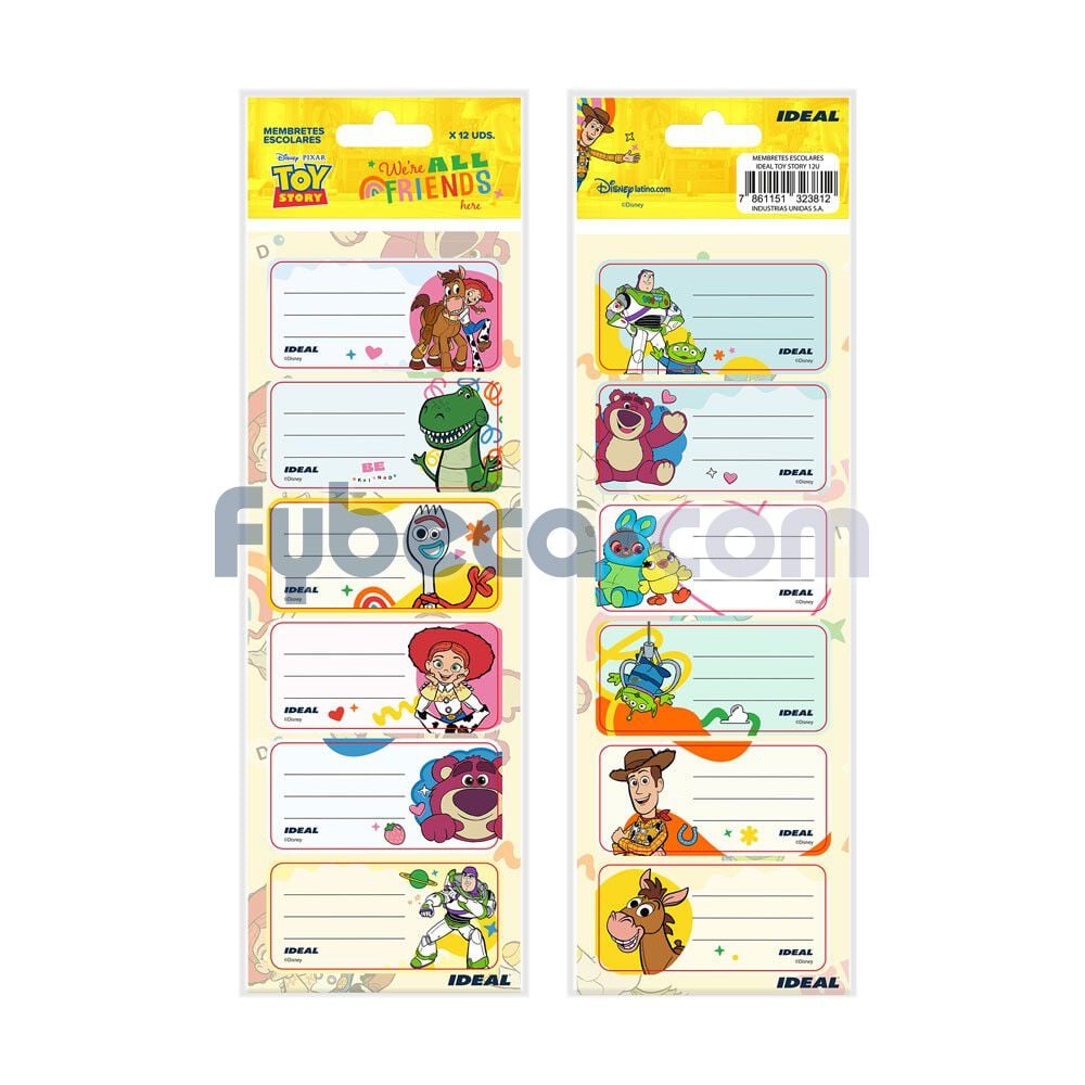 Membretes-Escolares-Ideal-Toy-Story-12-U-imagen
