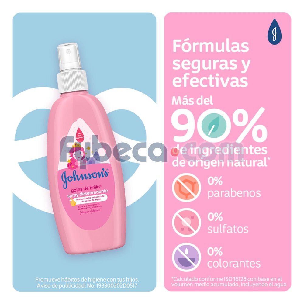 Acondicionador-Johnson&acute;S-Baby-Gotas-De-Brillo-200-Ml-Spray-imagen-2