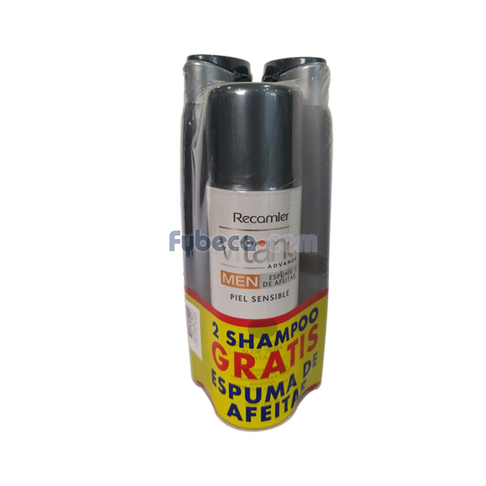 Shampoo-+-Crema-De-Afeitar-Recamier-Vitane-Advance-Piel-Sensible-400-Ml-/-200-Ml-Paquete-imagen