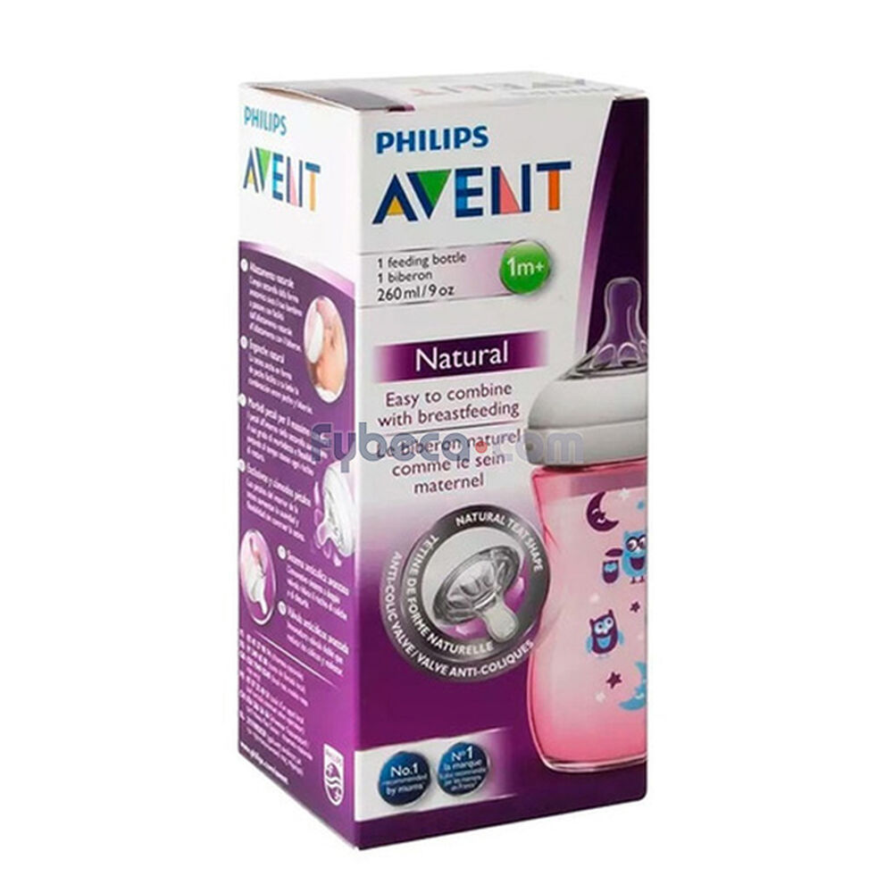 Biberón-Avent-Natural-Diseño-Búho-Philips-260-Ml-Unidad-imagen