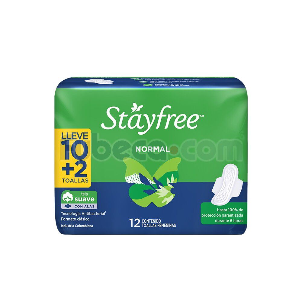 Toallas-Sanitarias-Stayfree-Normal-Alas-Paquete-imagen