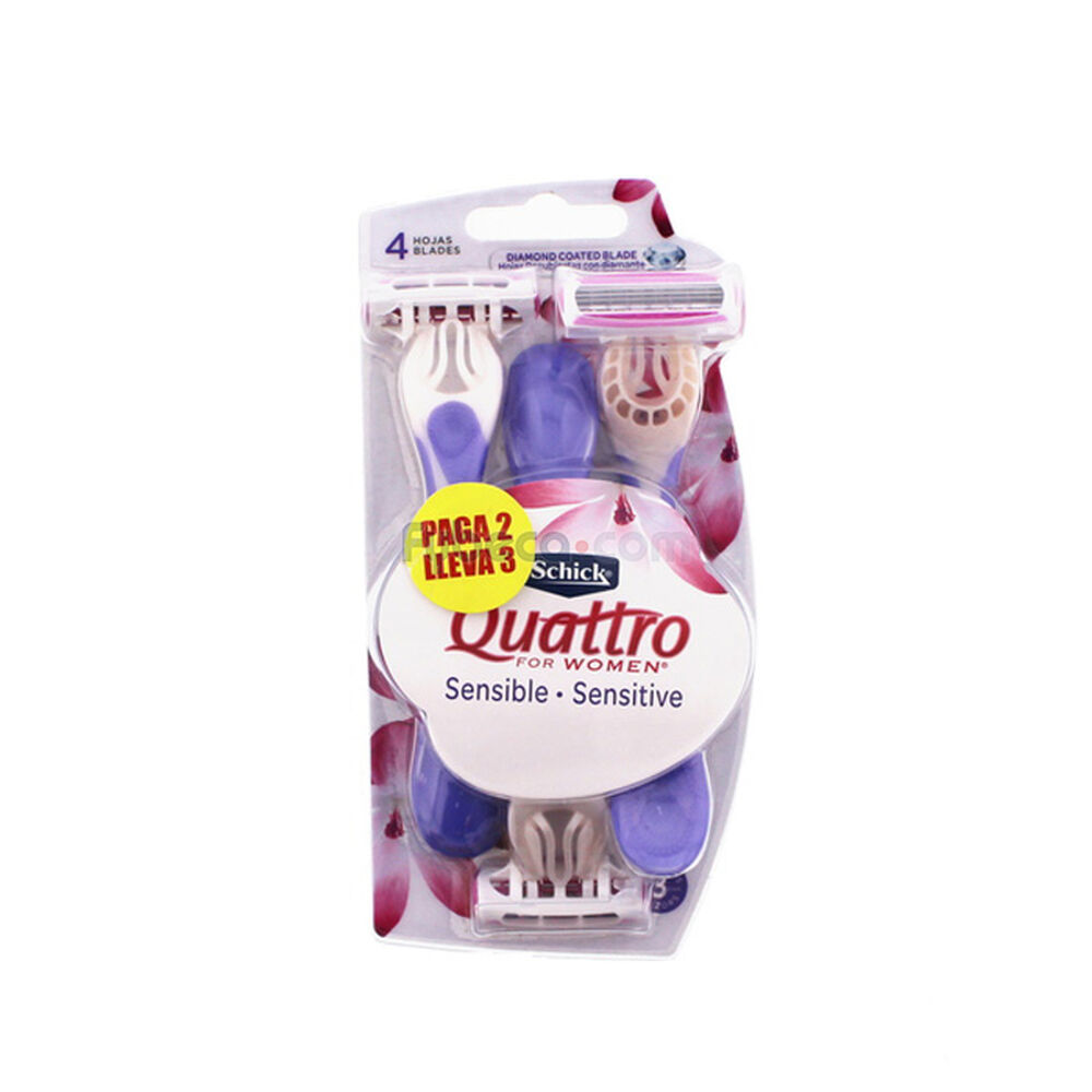 Paquete-De-Afeitadoras-Quattro-For-Women-Unidad-imagen