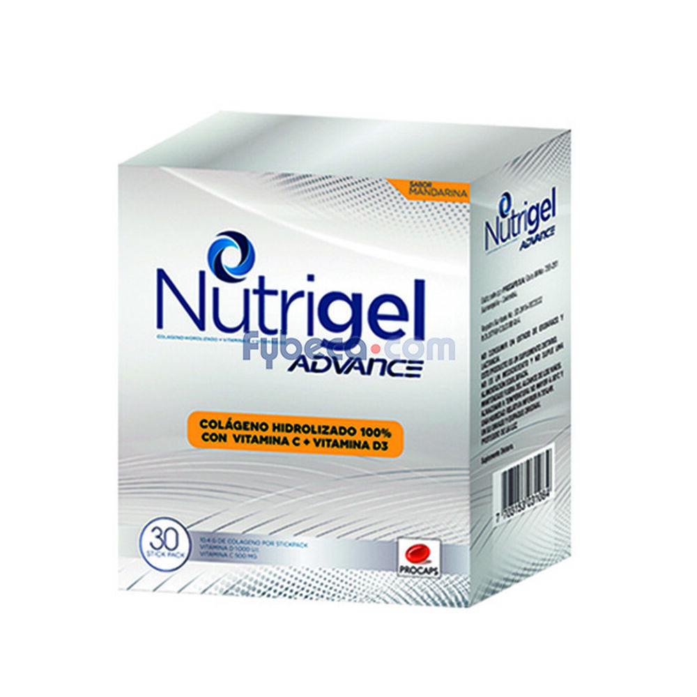 Nutrigel-Advance-Colageno-Mandarina-C/30-Sobres-300G-Suelta-imagen
