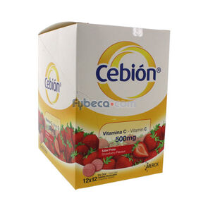 Cebion-Tab.Mast.-Fresa-500-Mg.-C/-12-Caja--imagen