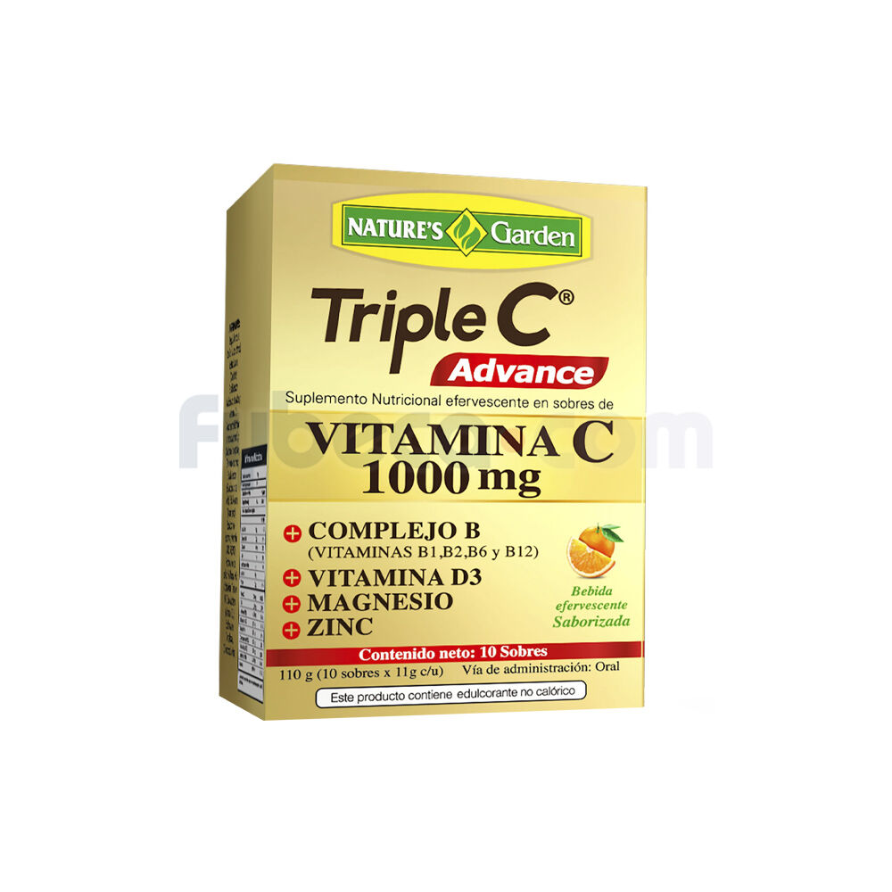 TRIPLE-C-ADVANCE-NATURES-GARDEN-1000-MG-NARANJA-110-G-UNIDAD-imagen