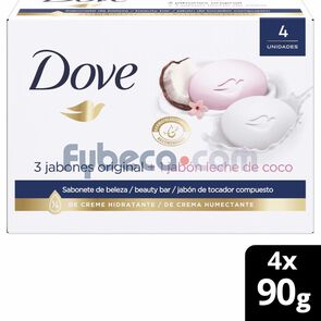 Jabón-Dove-Blanco-X3-y-1-Leche-de-Coco-90-G-Paquete-imagen