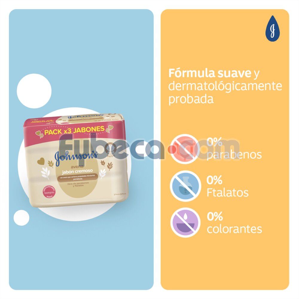 Jab&oacute;n-para-Beb&eacute;-Johnson's-Avena-125-g-Paquete-imagen-3