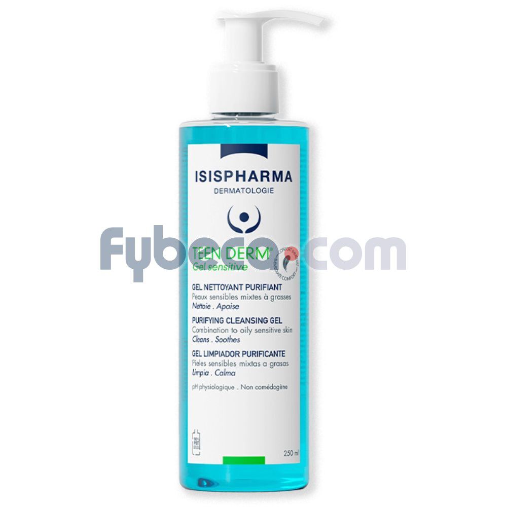 Gel-Limpiador-Facial-Isispharma-Teen-Derm-Sensitive-250-Ml-Frasco-imagen