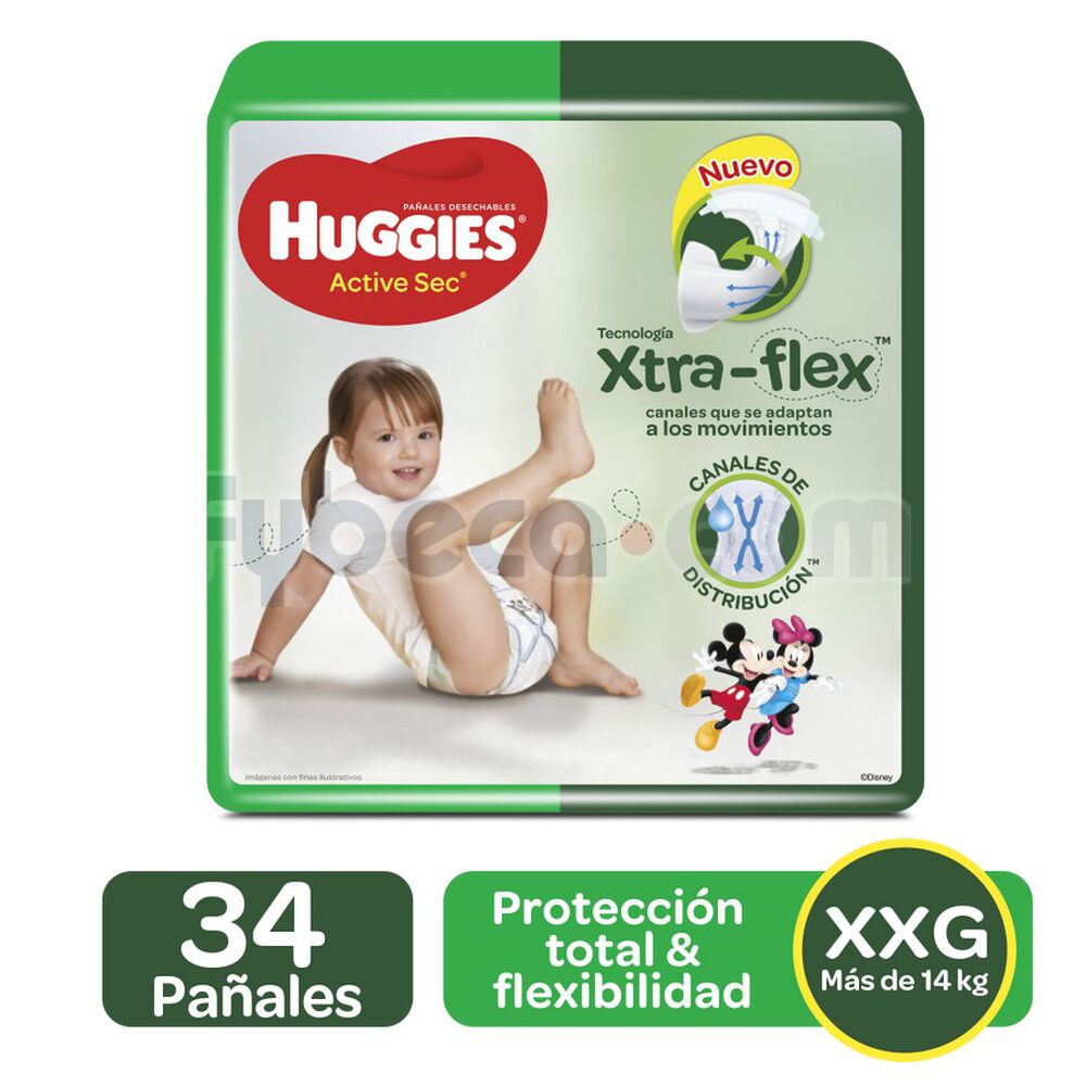 Pañales-Huggies-Active-Sec-Xxg-Paquete-imagen