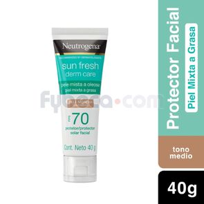 Protector-Solar-Facial-Tono-Medio-Neutrogena-Sun-fresh-Derm-Care-FPS70-40g-imagen