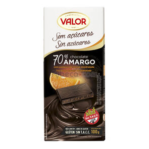 Tableta-De-Chocolate-Negro-70%-Cacao-Con-Naranja-100-G-Paquete-Unidad-imagen