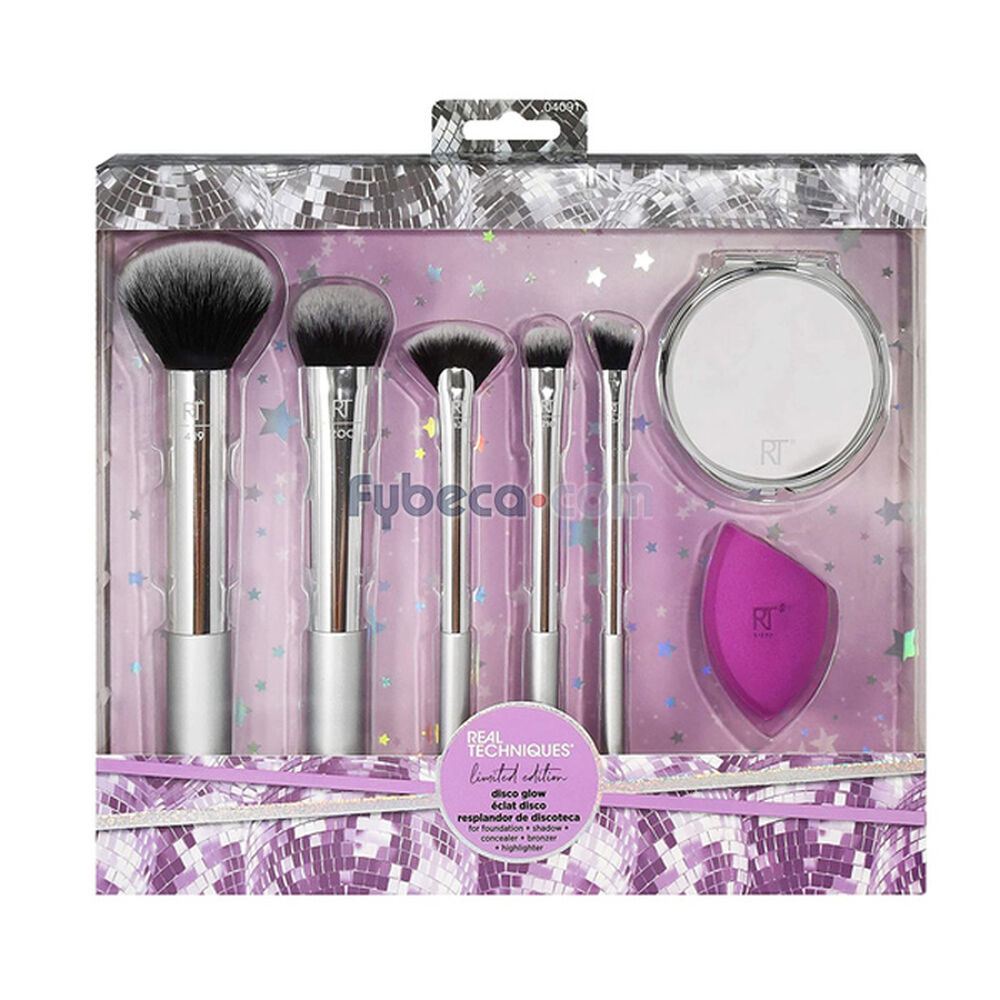 Brocha-Para-Maquillaje-Real-Techniques-Disco-Glow-Paquete-imagen