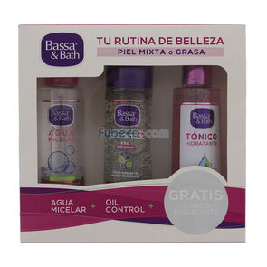 Agua-Micelar-Y-Limpiador-Facial-Bassa-&-Bath-Piel-Mixta-O-Grasa-Paquete-imagen