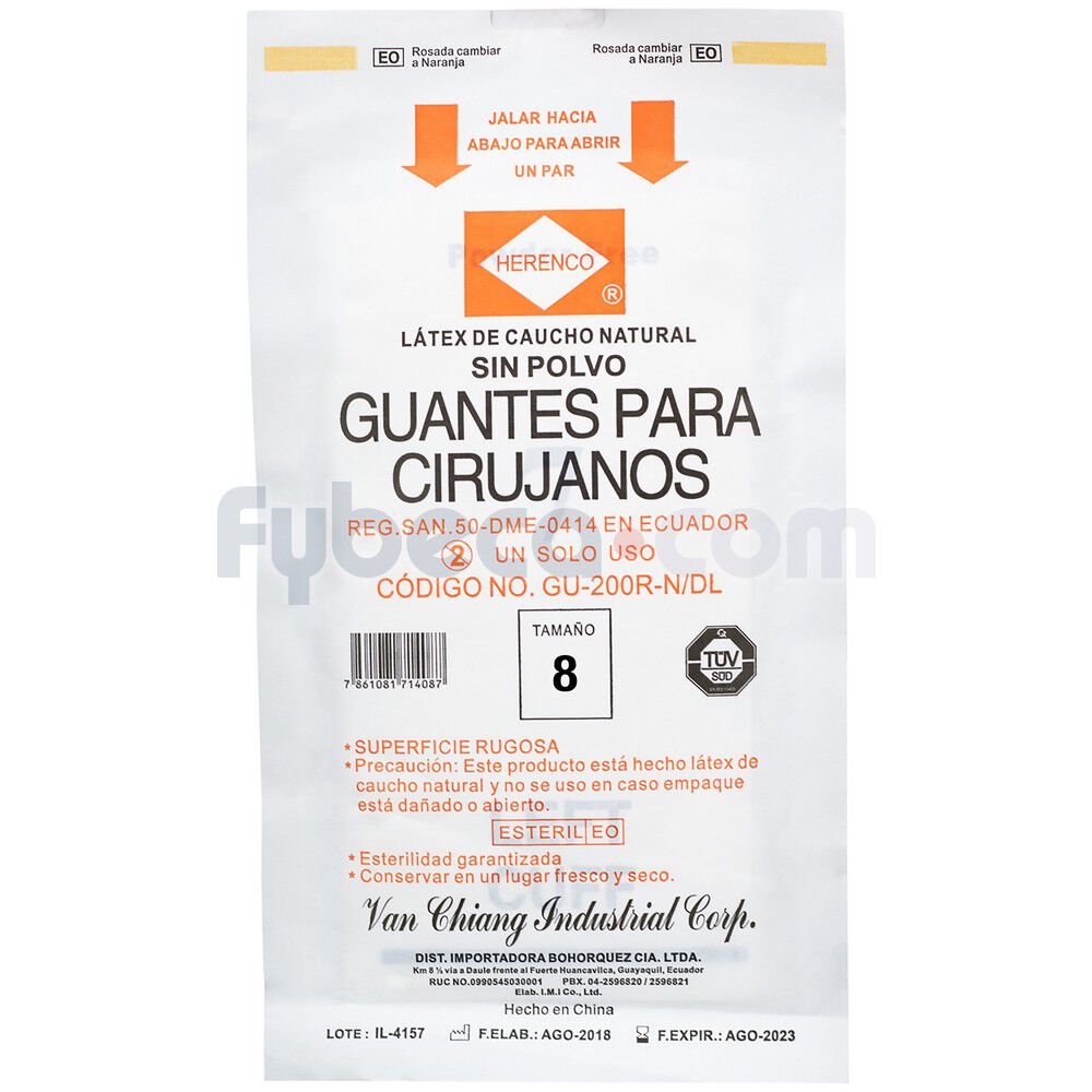 Guante-Esteril-Herenco-Sin-Polvo-Talla-8-C/50-imagen