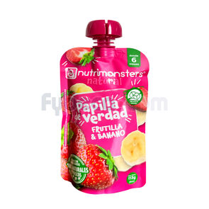 Papilla-De-Frutilla-Y-Banano-Nutrimonsters-Pouch-113G-imagen