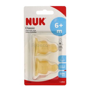 Chupones-Nuk-Classic-Tetina-Anticólica-Orificio-Medio-6-+-Meses-Paquete--imagen