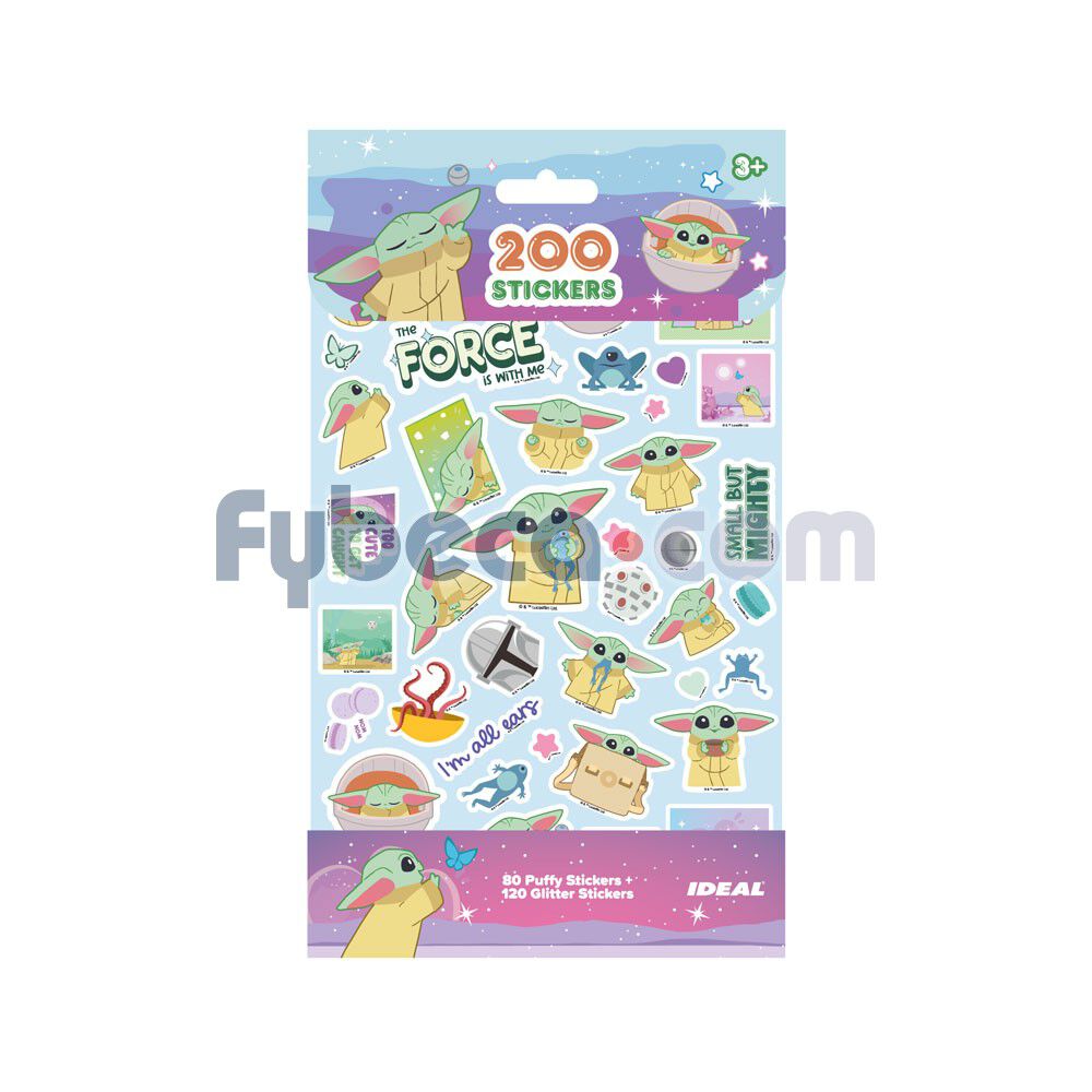 Sticker-Puffy-Y-Glitter-Grogu-Set-200-U.-imagen