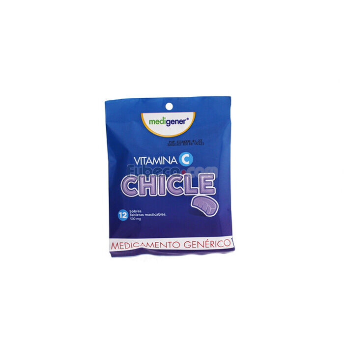 Chicle Vitamina C Medigener 500 Mg Unidad | Fybeca