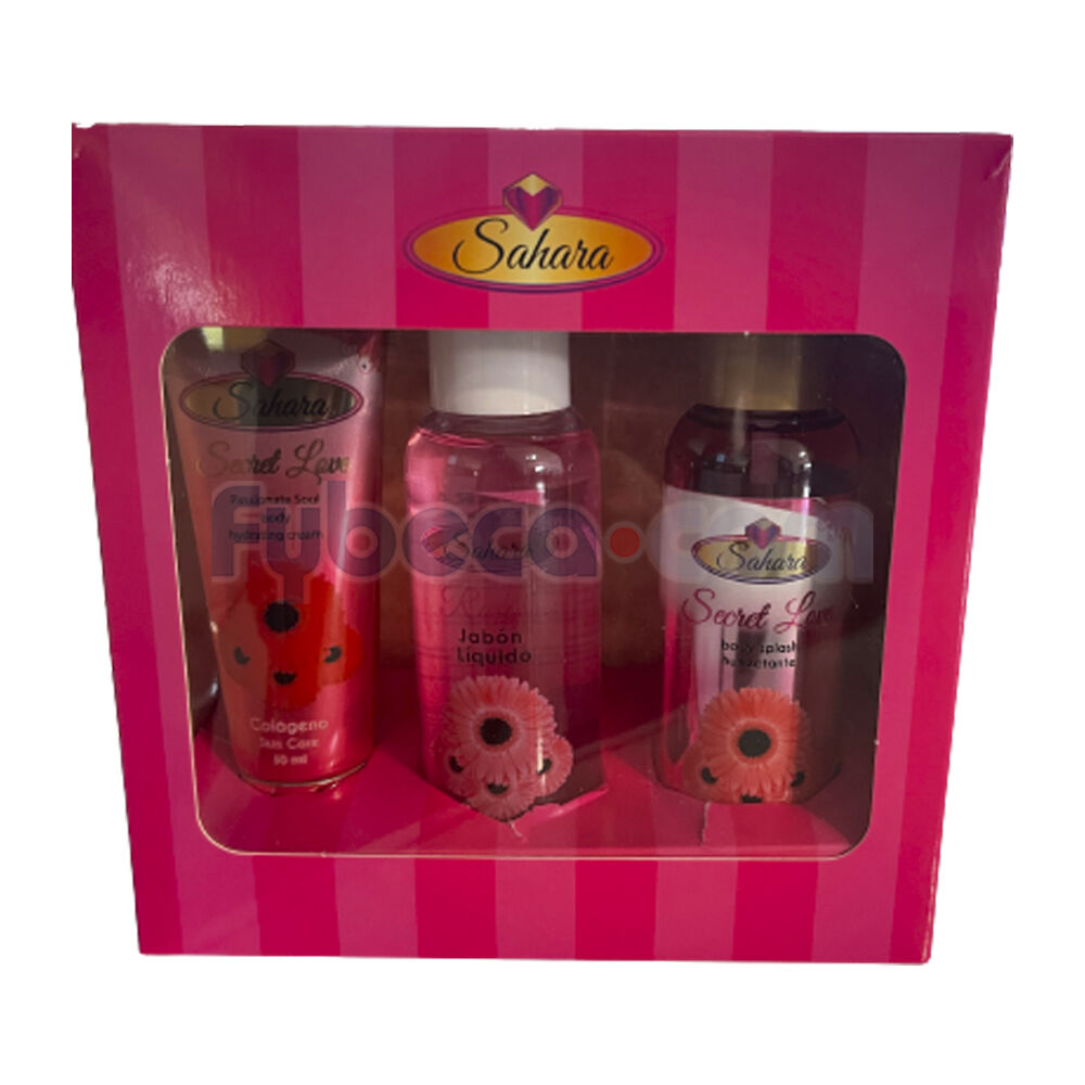Crema-Corporal-+-Splash-+-Jabón-Líquido-Secret-Love-/-Rosas-50-Ml-Paquete-imagen