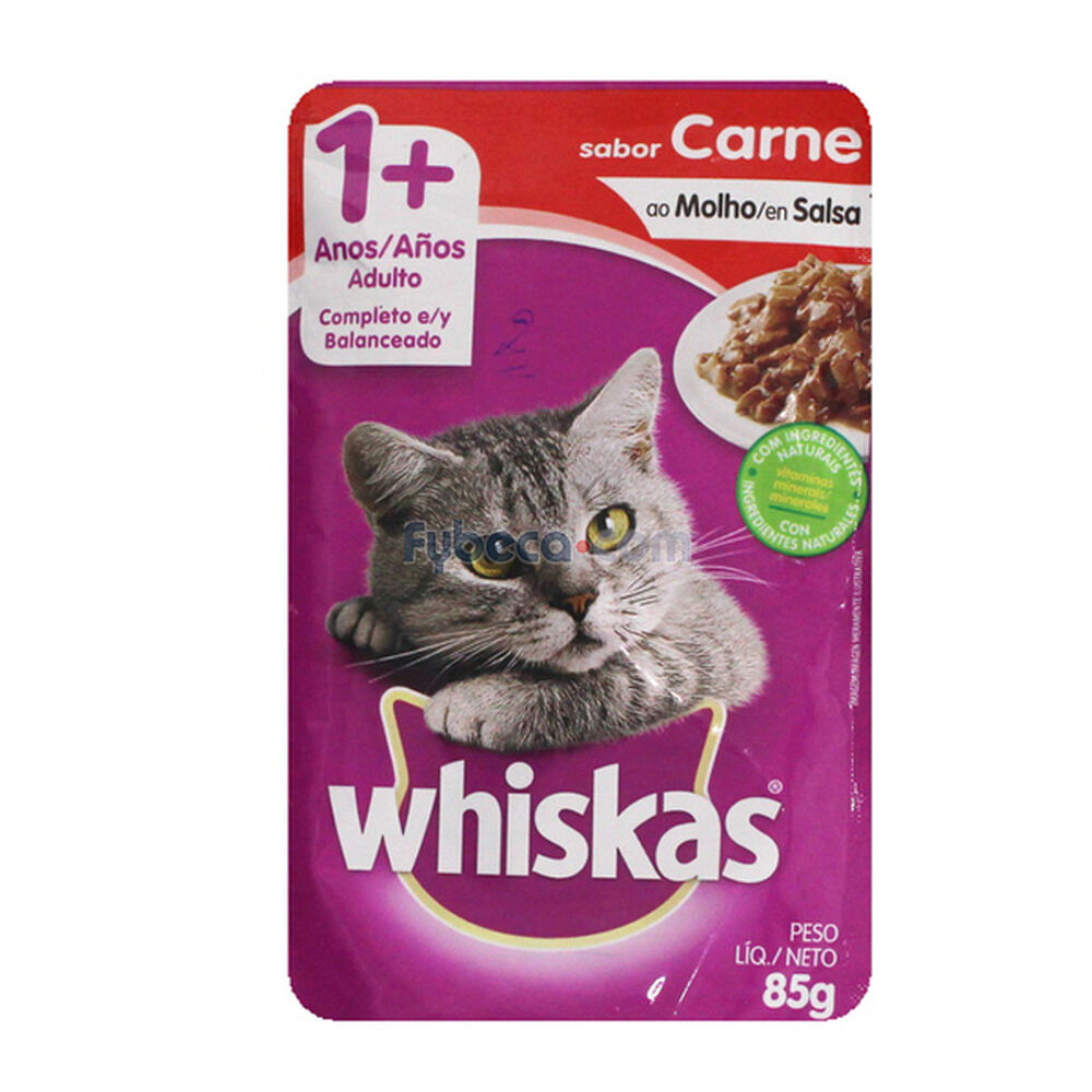 Alimento-Para-Gatos-Adultos-Whiskas-Carne-En-Salsa-85-G-Sobres-imagen