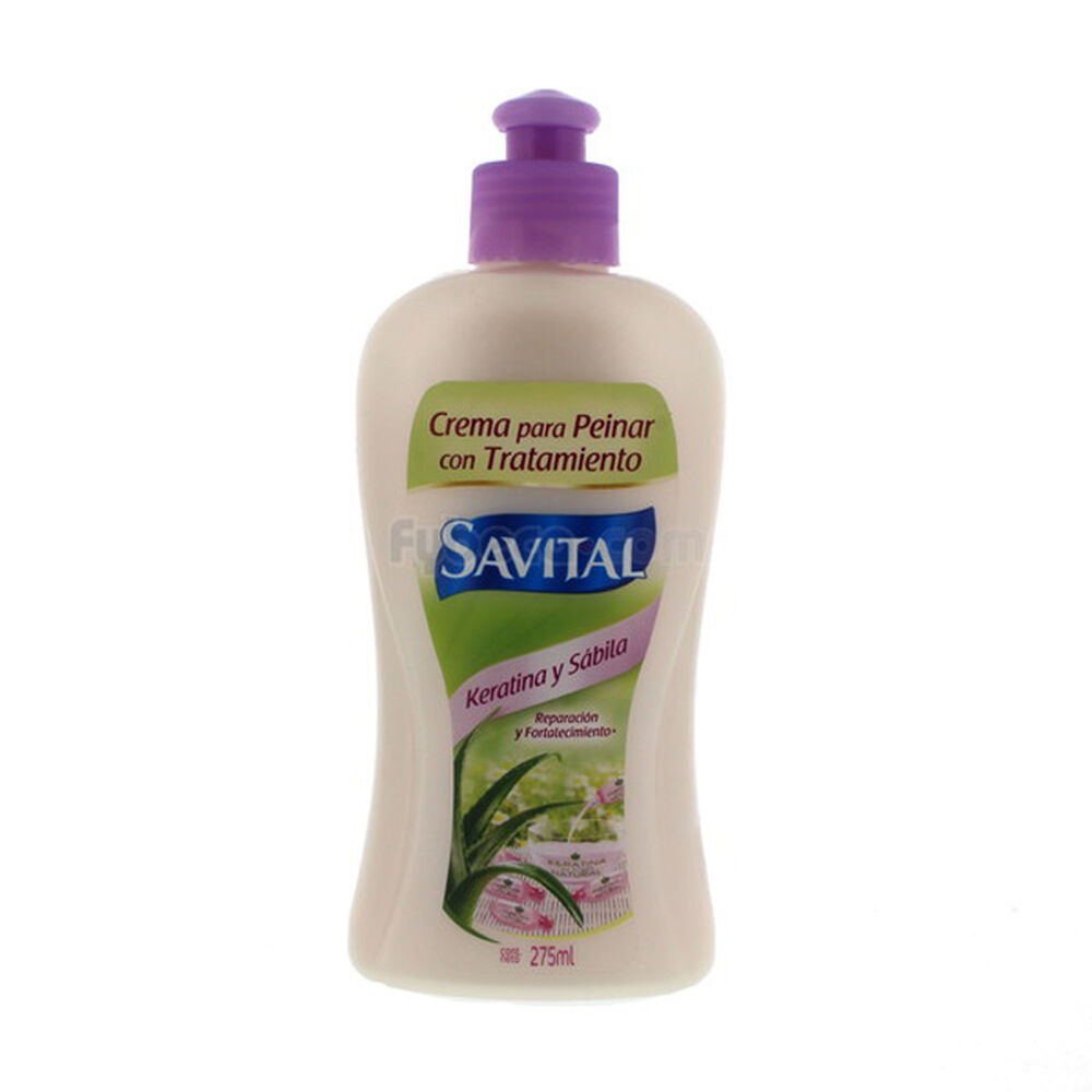 Crema-De-Peinar-Savital-Keratina-Y-Sábila-275-Ml-Frasco-imagen