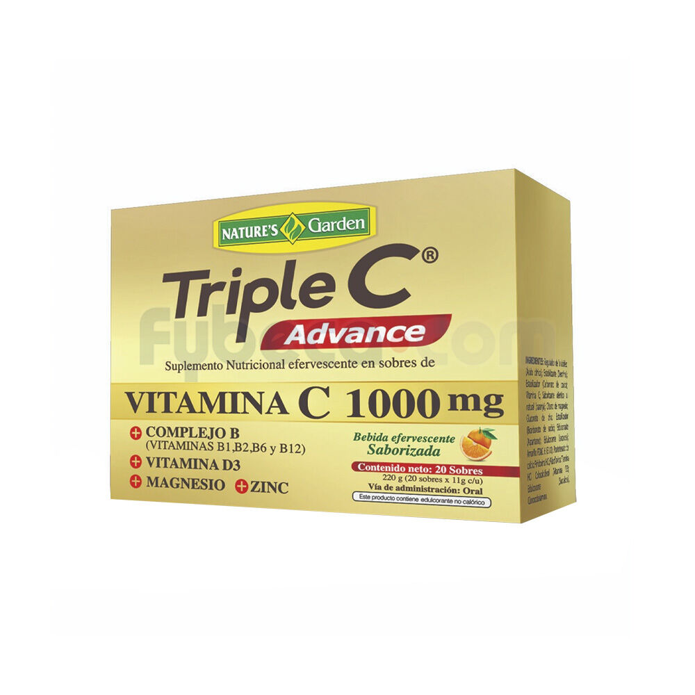Triple-C-Advance-Natures-Garden-1000-Mg-Naranja-220-G-Unidad-imagen