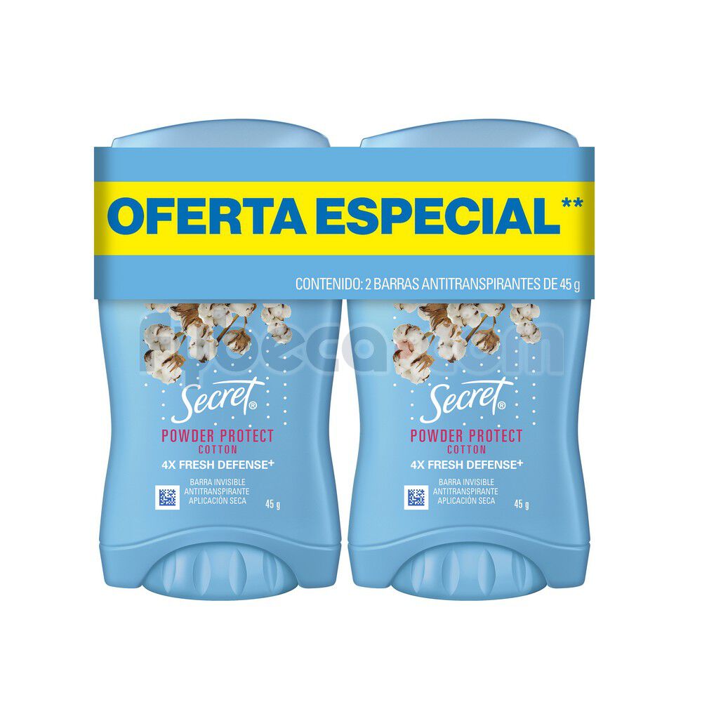 Desodorante-Barra-Invisible-Secret-Powder-45-Gr-Protect-Paquete-imagen