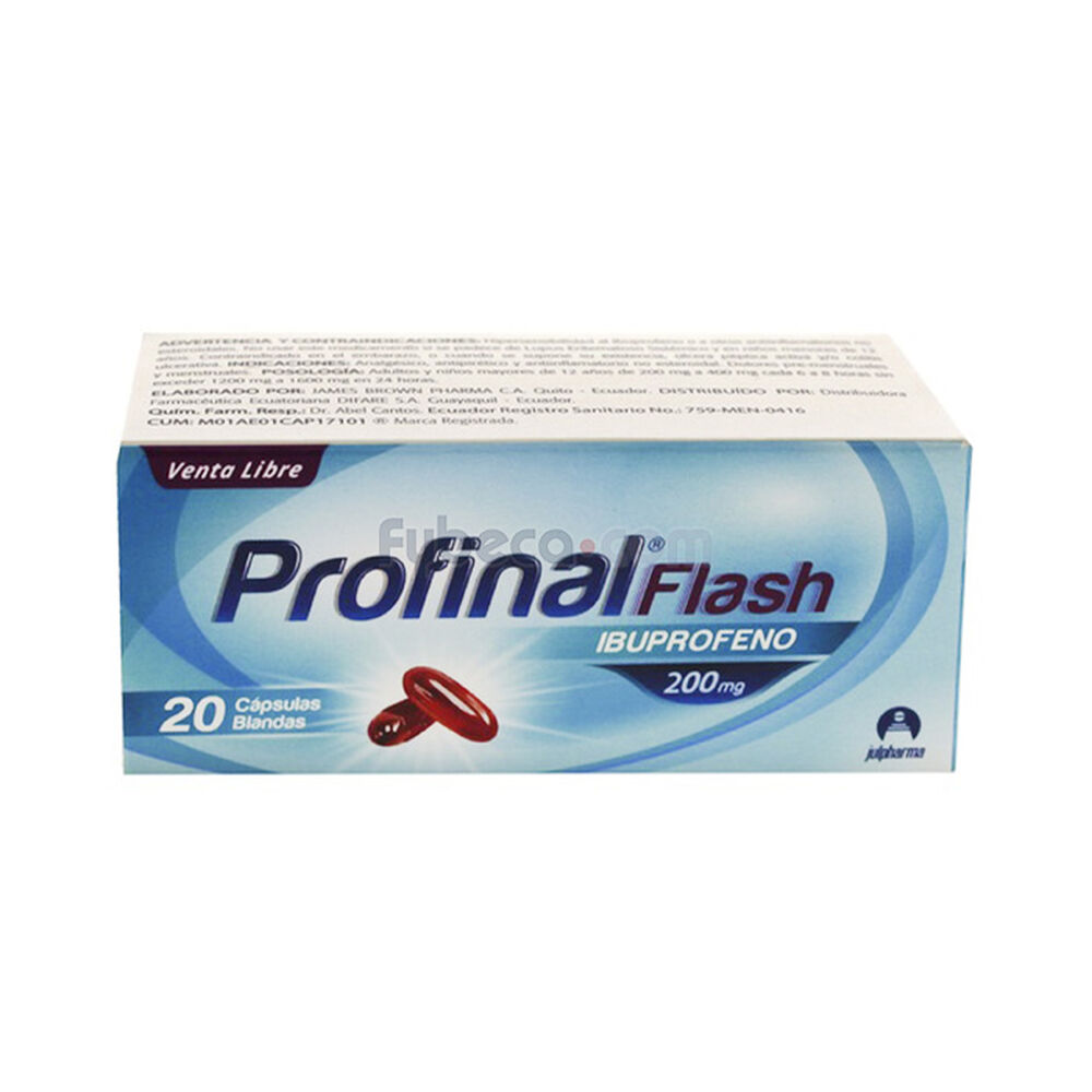 Profinal-Flash-Caps-Blandas-200Mg-C/20-Suelta-imagen