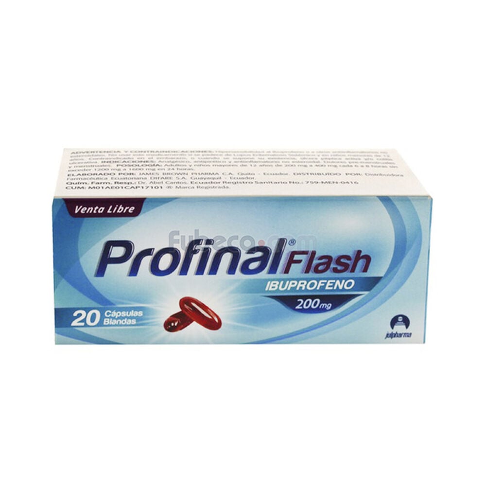 Profinal-Flash-Caps-Blandas-200Mg-C/20-Suelta-imagen