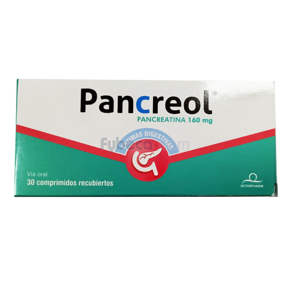 Pancreol-Comp.Recubiertos-160Mg-C/30-Suelta-imagen