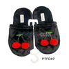 Pantufla-Dama-Planta-De-Eva--Negra-Con-Cerezas-T-38-imagen
