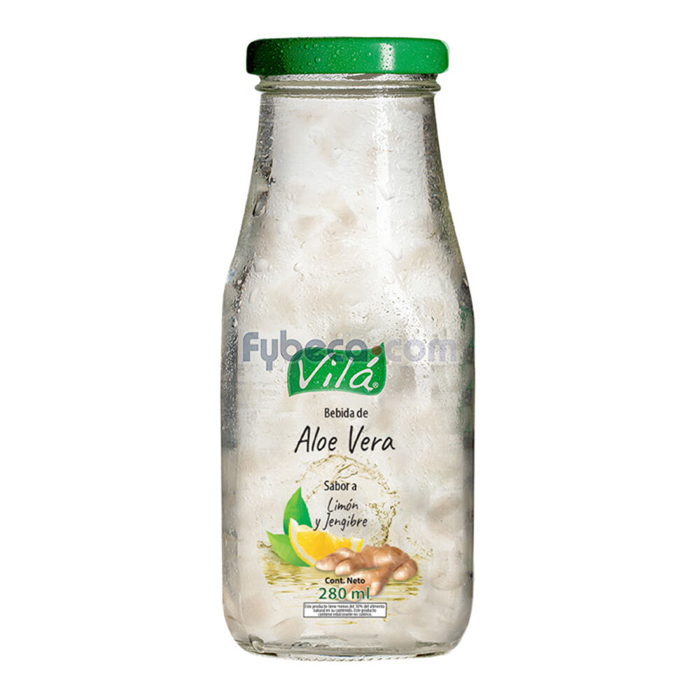 Agua-Funcional-Vilá-Bebida-De-Aloe-Vera-Con-Limón-Y-Jengibre-280-Ml-Botella-imagen