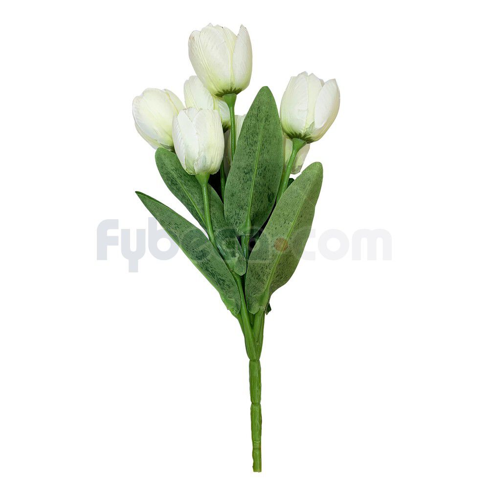 Ramo Tulipanes Artificiales Blancos Unidad
