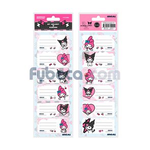 Membretes-Escolares-Ideal-My-Melody-Y-Kuromi-12-U.-imagen